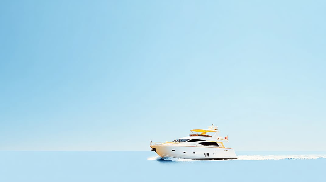Close-up of a yacht financing platform in use