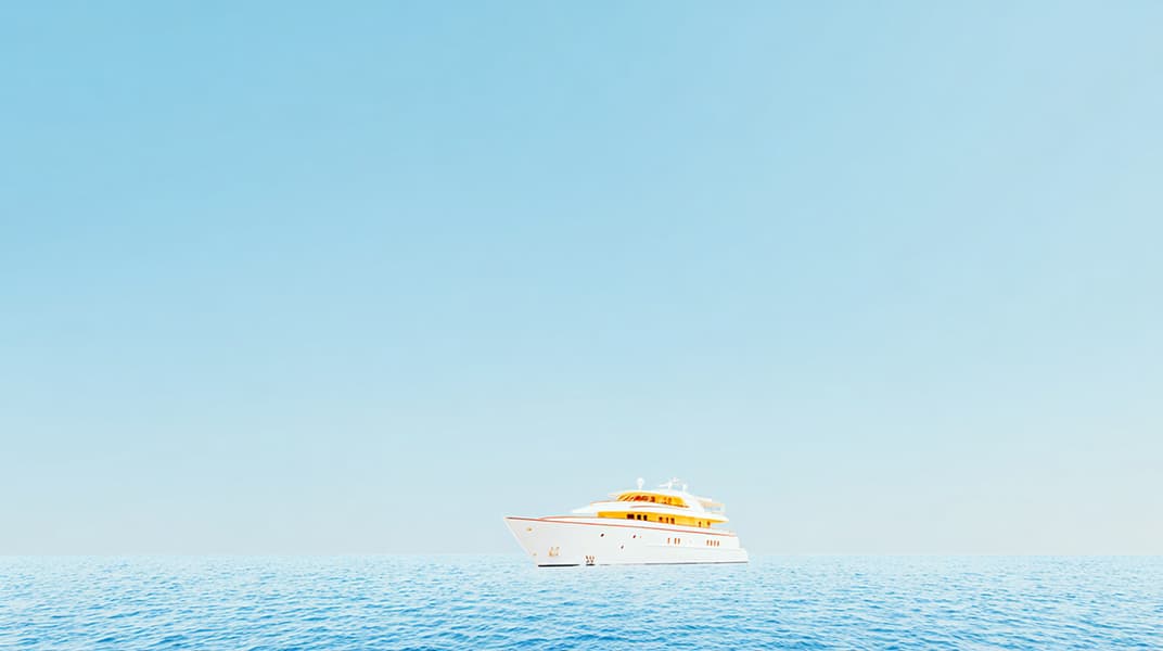 Survey paperwork insurance documents and lender file materials laid out for marine finance review